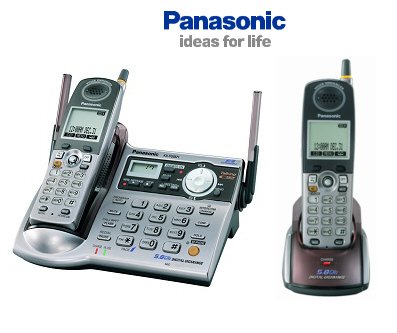 Panasonic KX-TG5572 - 5.8 GHz FHSS GigaRange Digital Cordless Phone System with Extra Handset and An