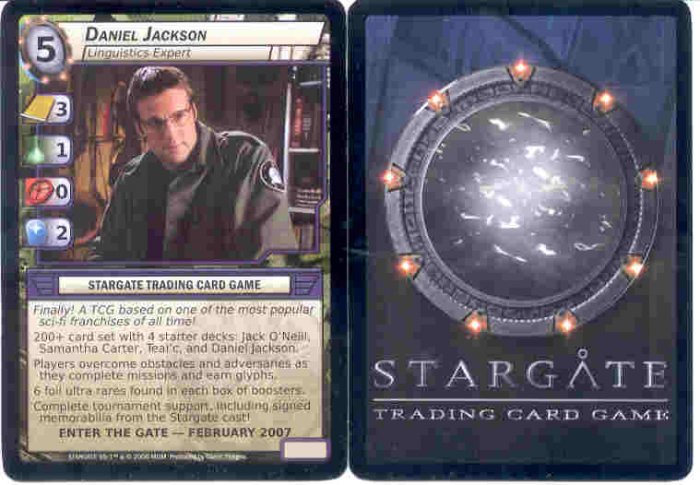 Stargate CCG Daniel Jackson Promo Card