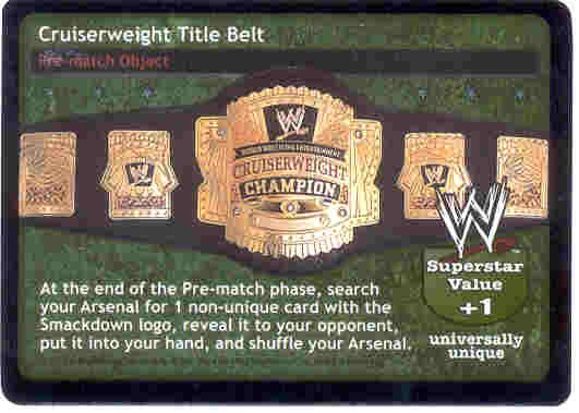 Raw Deal Cruiserweight Foil Title Belt
