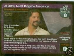 Raw Deal Al Snow Guest Ringside Announcer Foil