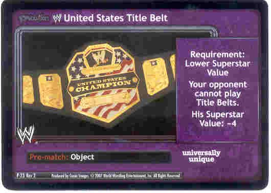Raw Deal Revolution United States Title Belt Foil P-23