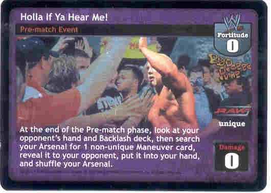 Raw Deal Holla If Ya Hear Me Ultra-rare Foil