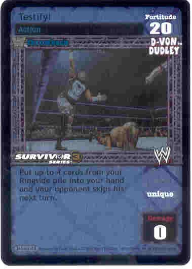 Raw Deal Testify SS3 TB Ultra-rare Foil