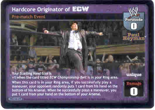 Raw Deal Hardcore Originator of ECW Ultra-rare Foil