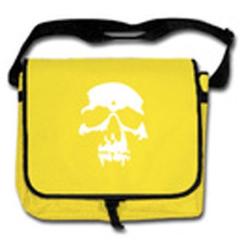 Men's yellow/black skull Messenger Bag