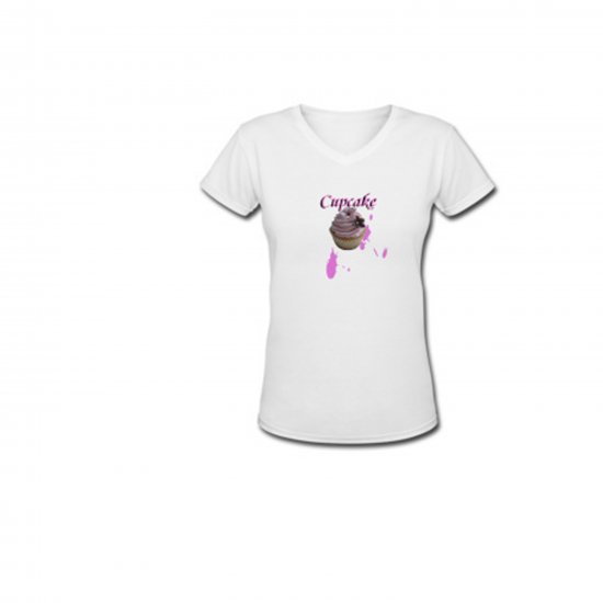 "Cupcake" Ladies V-neck T shirt