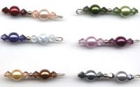Glass Pearl & Crystal Bracelet - Custom Colors