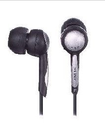 BRAND NEW Genuine Earphones SONY MDR-EX51LP EX51 Black Headphone + leather case