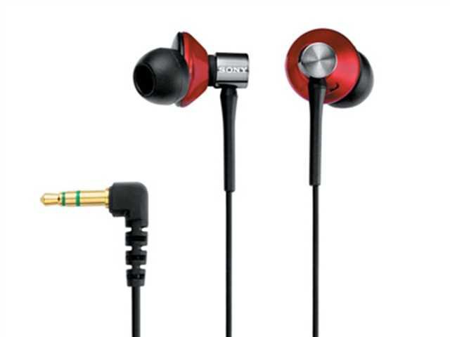 FREE SHIPPING -- BRAND NEW RED SONY EARPHONE MDR-EX85LP NOISE ISOATOIN BLACK RED