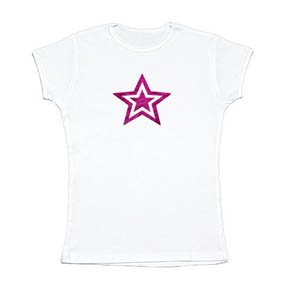 Pink Double Star Girl Tee