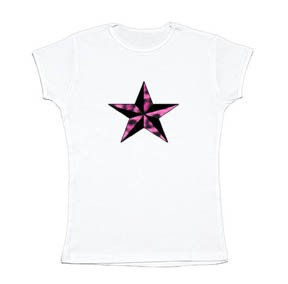 Pink Leopard Punk Star Girl Tee