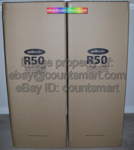 NEW Polk Audio R50 Floor Standing Speakers Black Pair