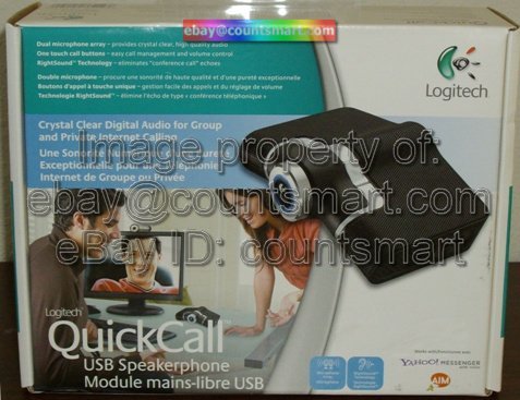 NEW Logitech QuickCam USB Speakerphone VOIP Skype AOL