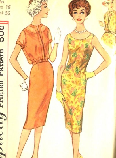 Sewing Pattern Vintage 50s 60s Dress Sheath Jacket B36