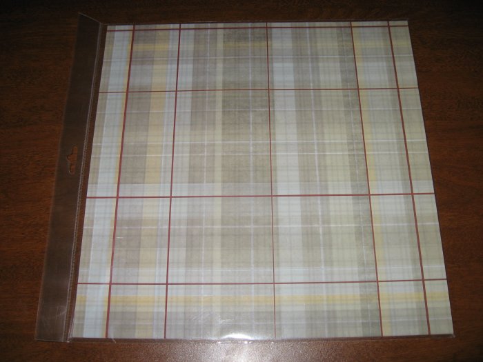 Scrapbook Paper Brown Plaid