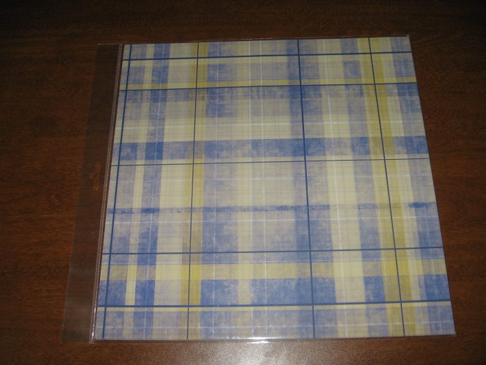 Scrapbook Paper blue plaid