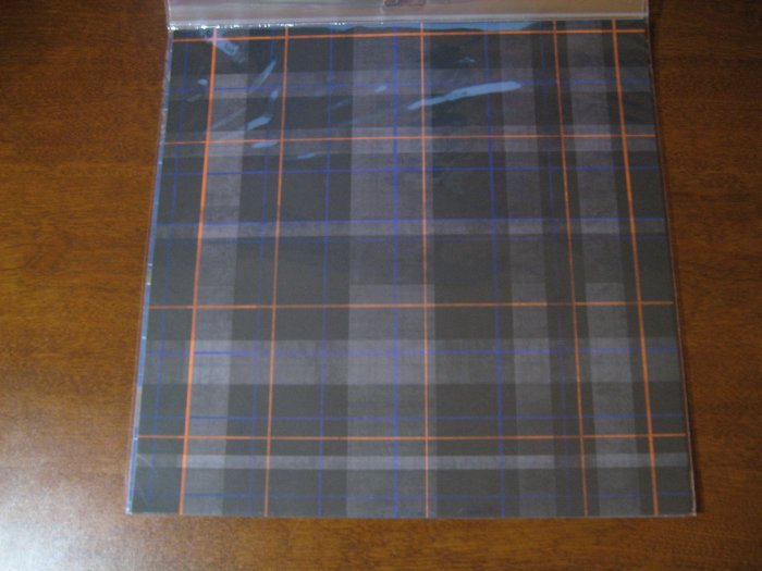 Black, Purple and orange striped paper