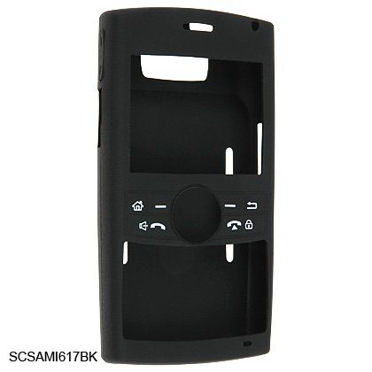 Silicone Skin Cover Case for Samsung BlackJack II i617 - Black
