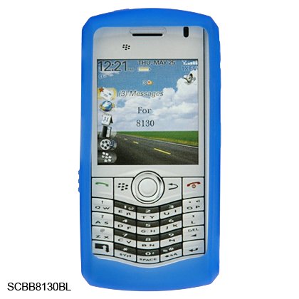 Silicone Skin Cover Case for BlackBerry 8130 Pearl - Blue