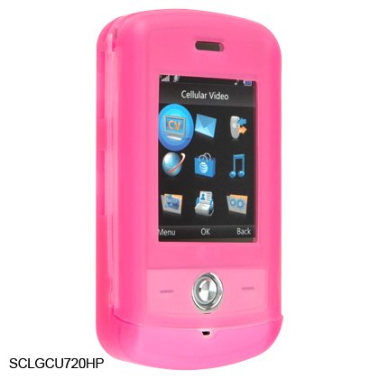 Silicone Skin Cover Case for LG Shine CU720 - Pink