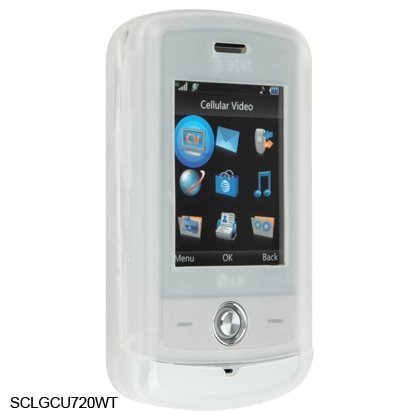 Silicone Skin Cover Case for LG Shine CU720 - White