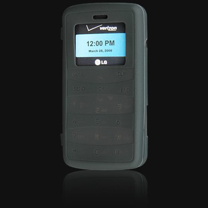Silicone Skin Cover Case for LG VX9100 enV2 - Black