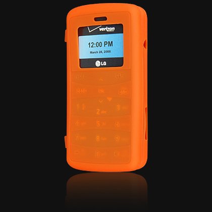Silicone Skin Cover Case for LG VX9100 enV2 - Orange
