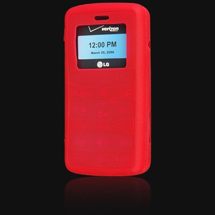 Silicone Skin Cover Case for LG VX9100 enV2 - Red