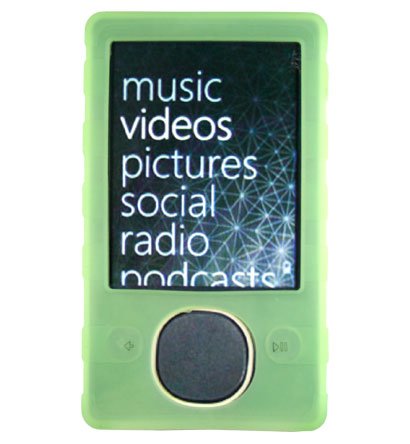Silicone Skin Cover Case for Microsoft Zune 80GB - Green