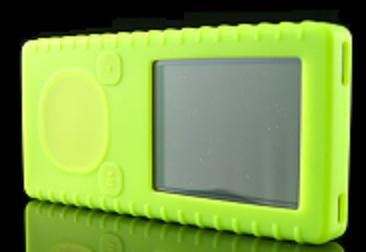 Green Ribbed Silicone Skin Cover Case for Microsoft Zune 4GB / 8GB
