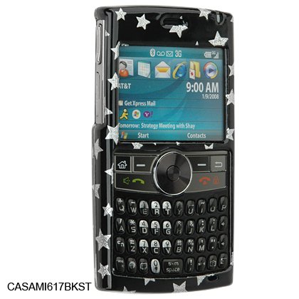 Crystal Shield Protector Case for Samsung BlackJack II (SGH-i617) - BLACK STARS