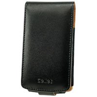 Black Executive Flip Cover Leather Wallet Case for Samsung BlackJack II i617