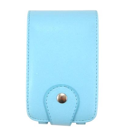 Vertical Leather Flip Cover Pouch Case for Creative Zen Vision M - Blue