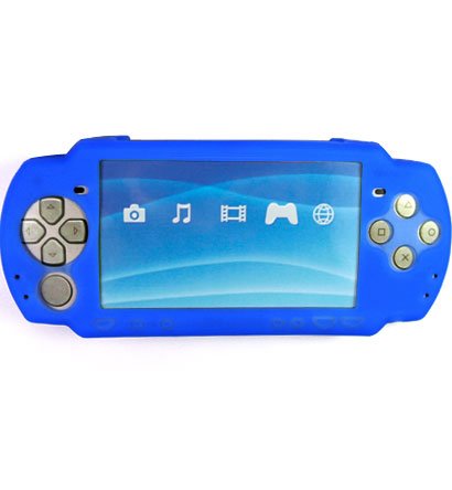 Silicone Skin Cover Case for Sony PlayStation Portable (PSP 2000) Slim - Blue