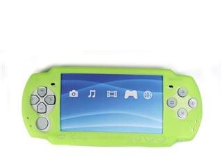 Silicone Skin Cover Case for Sony PlayStation Portable (PSP 2000) Slim - Green