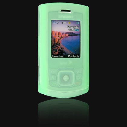 Soft Rubber Silicone Skin Cover Case for Samsung M520 Cell Phone - GREEN