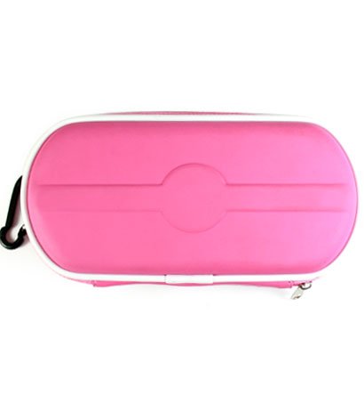 Carrying Cover Case Pouch for Sony PlayStation Portable (PSP 2000) Slim - HOT PINK