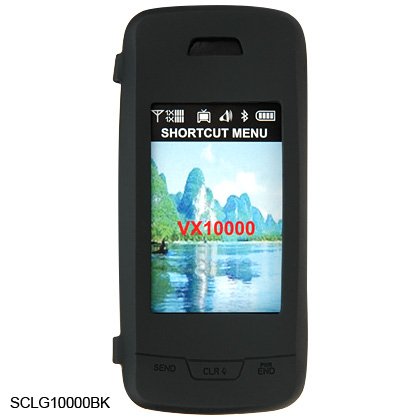 Soft Rubber Silicone Skin Cover Case for LG Voyager VX10000 - Black