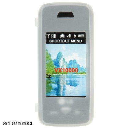 Soft Rubber Silicone Skin Cover Case for LG Voyager VX10000 - White