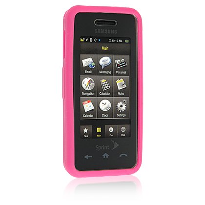 PINK Soft Rubber Silicone Skin Case Cover for SAMSUNG INSTINCT M800 Cell Phone