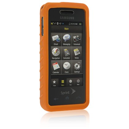 ORANGE Soft Rubber Silicone Skin Case Cover for SAMSUNG INSTINCT M800 Cell Phone