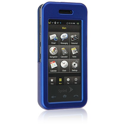 BLUE Hard Plastic Face Plate Shield Protector Case for SAMSUNG INSTINCT M800 Cell Phone