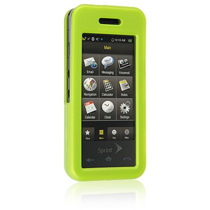 GREEN Hard Plastic Face Plate Shield Protector Case for SAMSUNG INSTINCT M800 Cell Phone