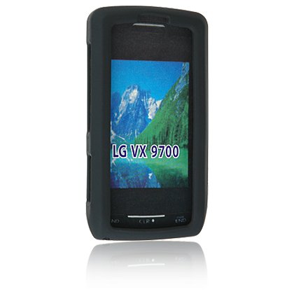 BLACK Soft Rubber Silicone Skin Cover Case for LG DARE VX9700 Cell Phone