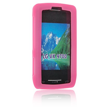 PINK Soft Rubber Silicone Skin Cover Case for LG DARE VX9700 Cell Phone
