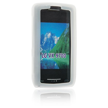 WHITE Soft Rubber Silicone Skin Cover Case for LG DARE VX9700 Cell Phone