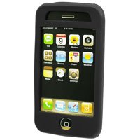 BLACK Silicone Rubber Jelly Case for Apple iPhone 3G