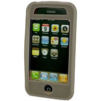Silicone Rubber Jelly Case for Apple iPhone 3G - SOLID GRAY