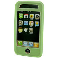 Silicone Rubber Jelly Case for Apple iPhone 3G - SOLID GREEN