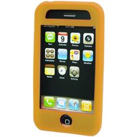 Silicone Rubber Jelly Case for Apple iPhone 3G - SOLID ORANGE